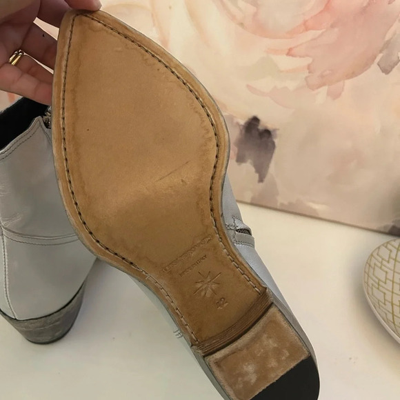 ! Alessandro Vasini CLINT ANKLE BOOT IN DISTRESSED SILVER LEATHER - Picture 12 of 13